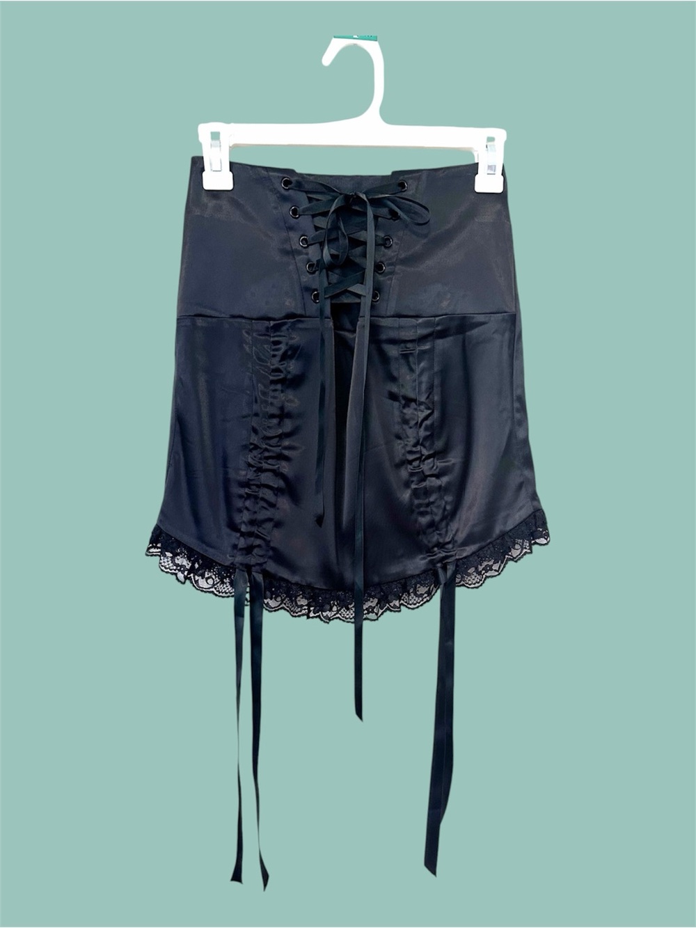 Dolls kill Widow turn it around satin corset skirt